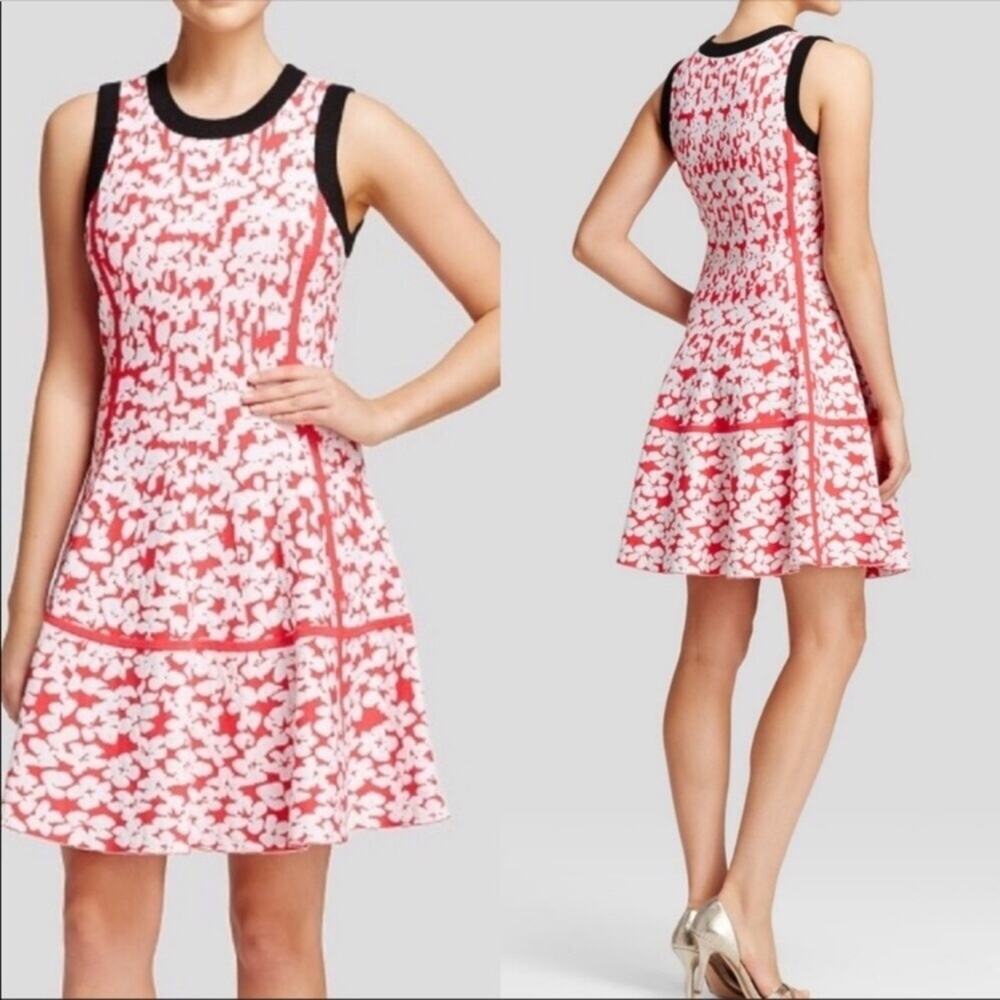 Kate Spade Dive Right In jacquard hot pink dress